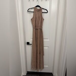 Rose Gold Halter Jumpsuit Size 10